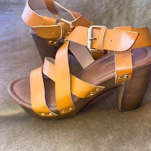 NWT Lane Bryant Gorgeous chunky heels in saddle brown color size 9🤎🧡🤎🧡